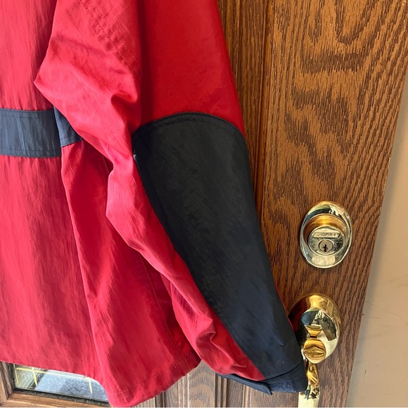 Vintage Gap Red & Blue Hooded Pullover Power Shirt Rain Jacket size Medium Y2K - Picture 6 of 7